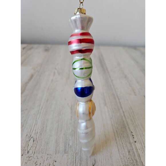 Candy glass totem ornament icicle Xmas tree unique candy - Picture 1 of 8
